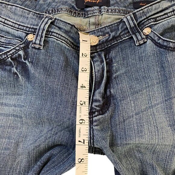 Seven‎ 7 Bootcut Jeans 5 Pocket Design with Decorative Buttons Med Blue Wash 10 - Picture 5 of 6